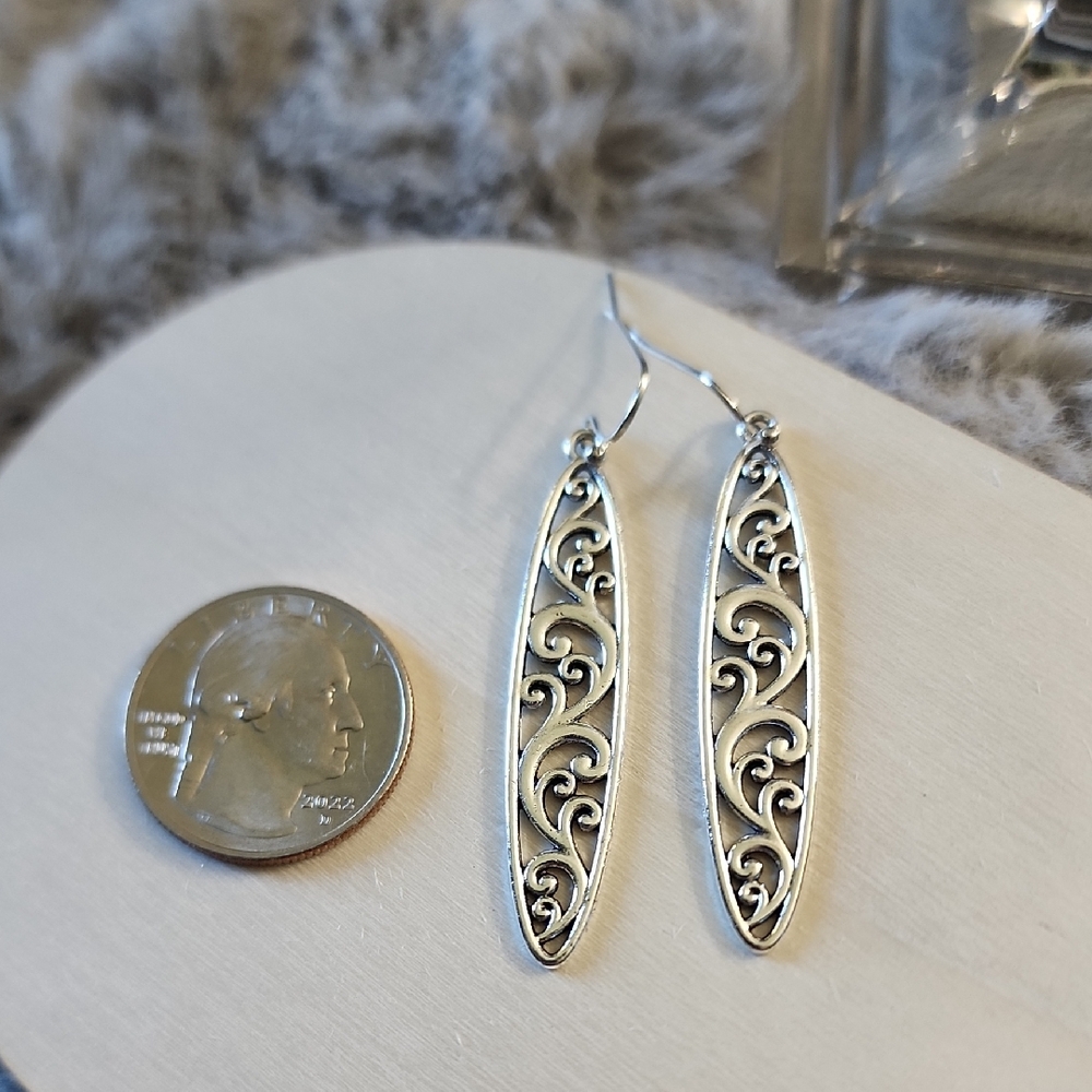Silver Filigree‎ Earrings
